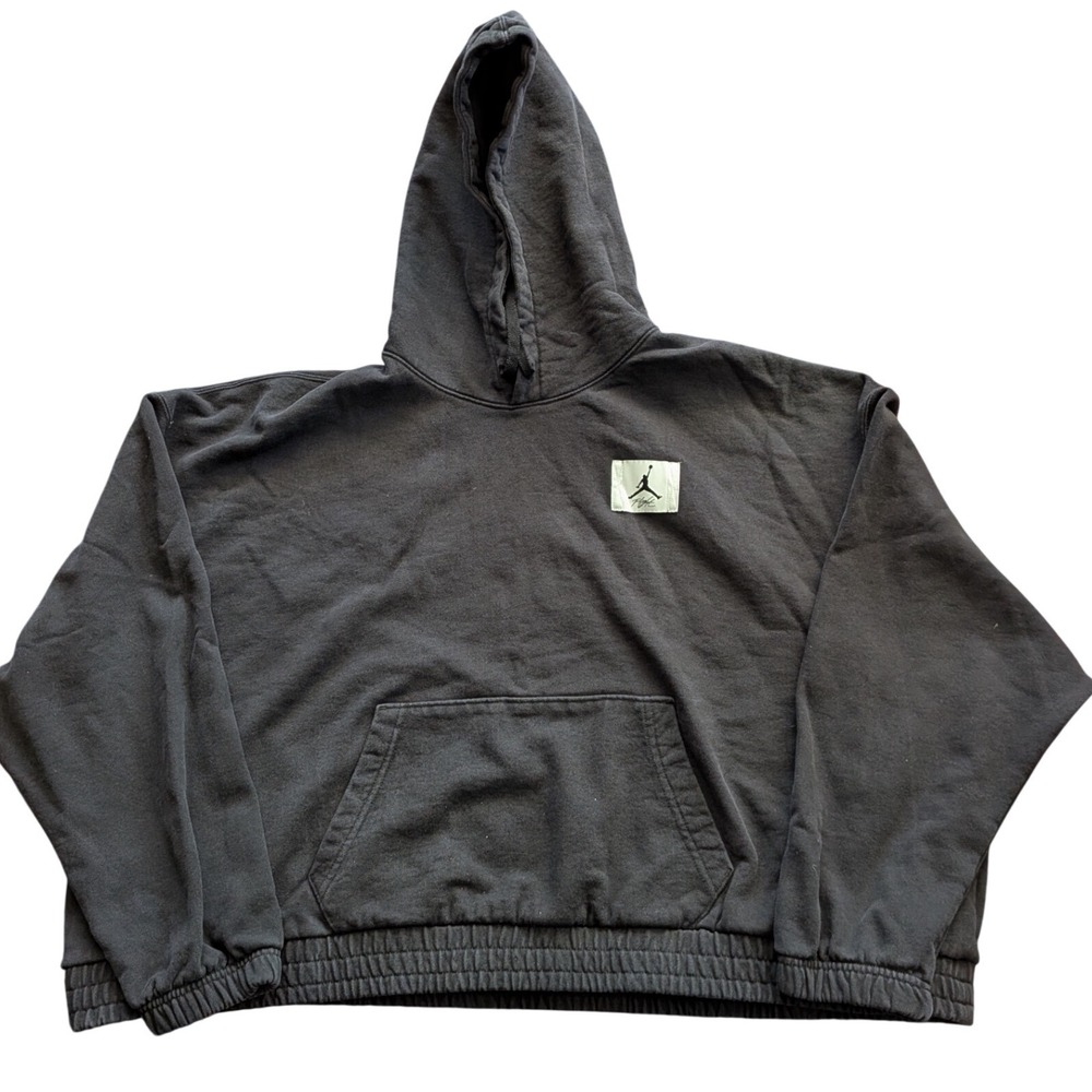 NIKE Jordan Flight Essentials‎ Oversized Blk Hoodie Sweatshirt Sz Women's 2X/XXL